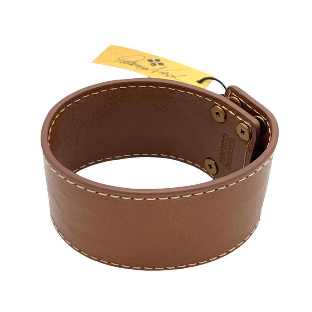 Patricia Nash Leather Wrap Flip Lock Bracelet Tan